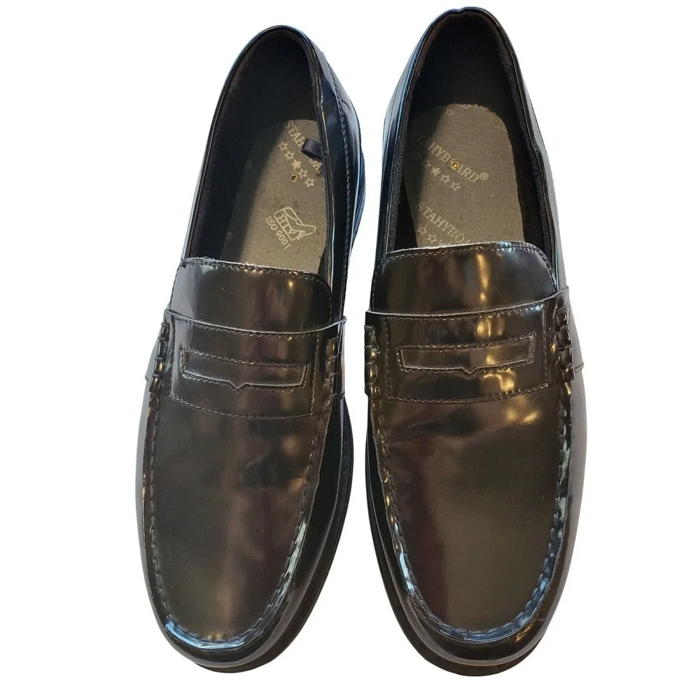 Nunn Bush Loafers Dress Shoes Slip On Comfort Classic Black Mens Size